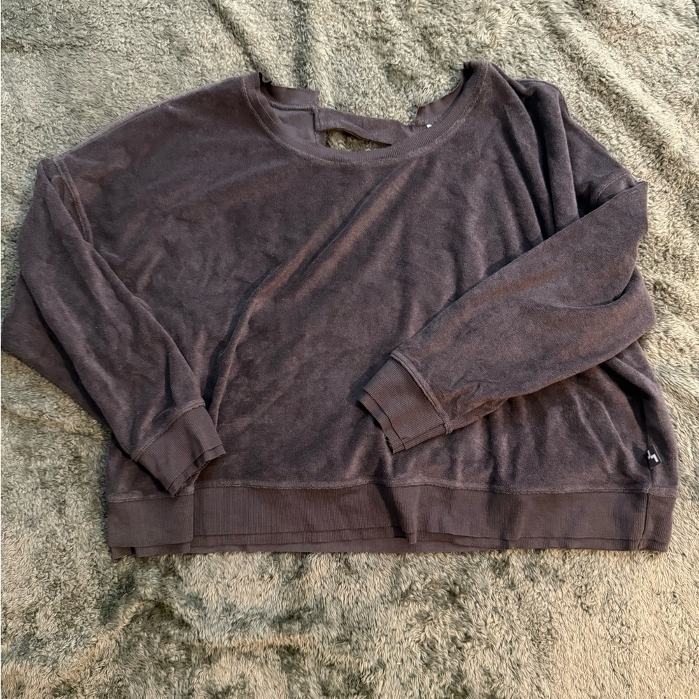 JoyLab Charcoal Grey Long Sleeve Top Sz L NWOT